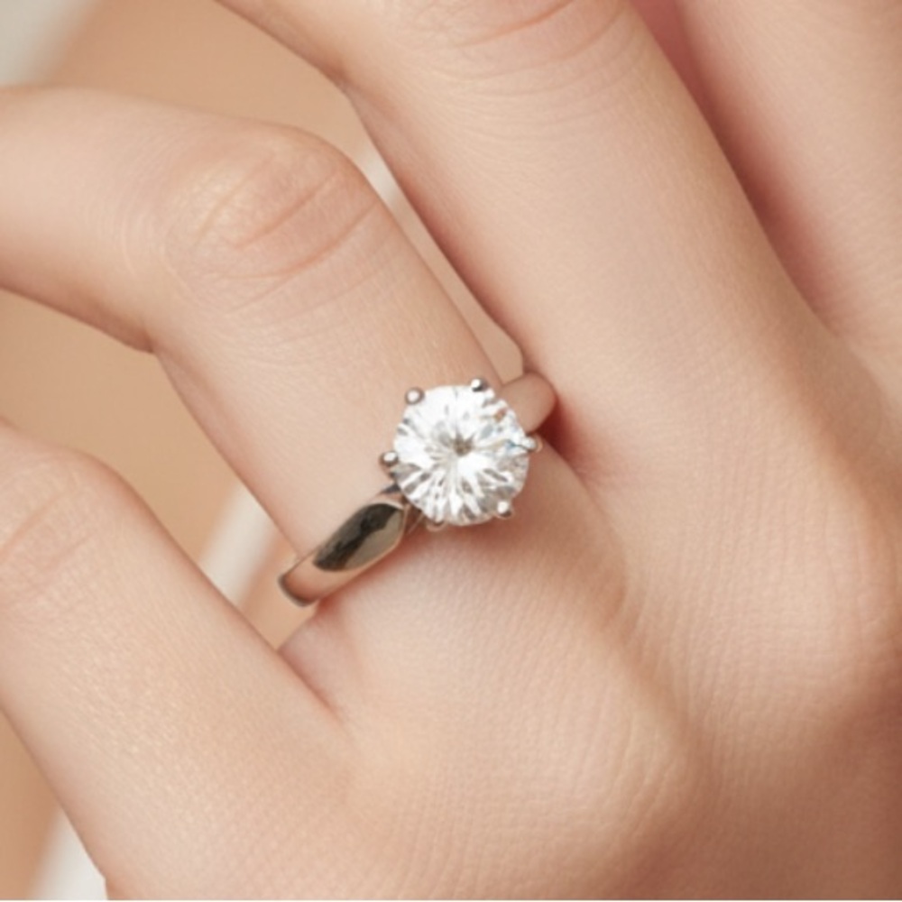 10k white gold ring cubic zirconia 10k white gold ring 7